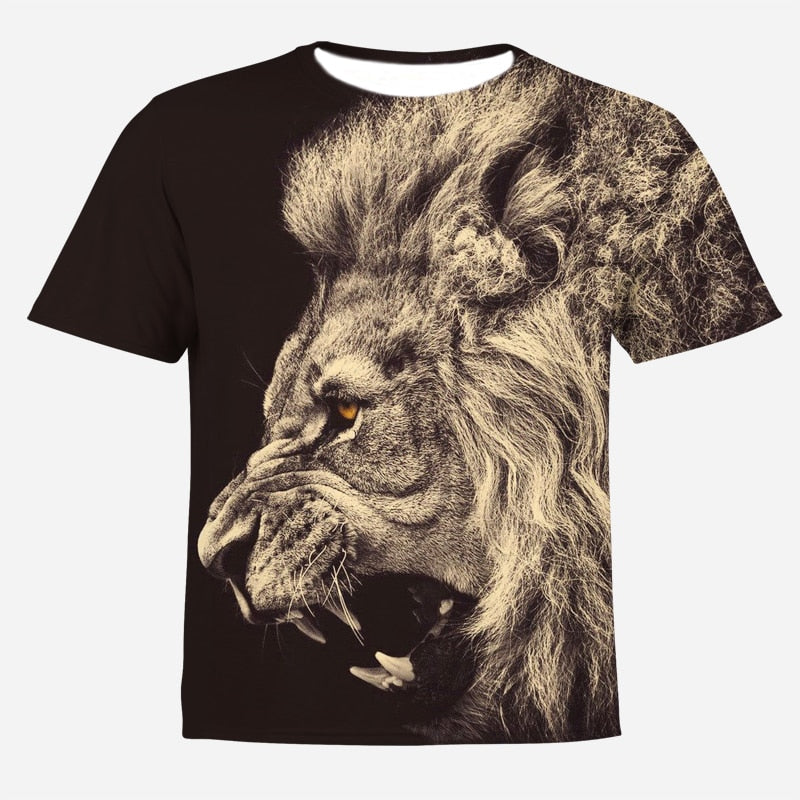 HOWL LOFTY Fashion Men/Women T-shirt lion Print Designed Stylish Summer T shirt Brand Tops Tees Plus Size S-4XL
