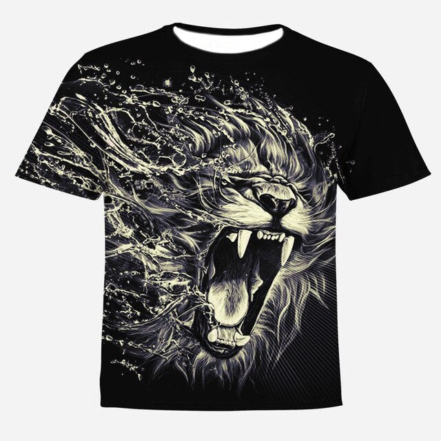 HOWL LOFTY Fashion Men/Women T-shirt lion Print Designed Stylish Summer T shirt Brand Tops Tees Plus Size S-4XL