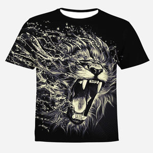 HOWL LOFTY Fashion Men/Women T-shirt lion Print Designed Stylish Summer T shirt Brand Tops Tees Plus Size S-4XL
