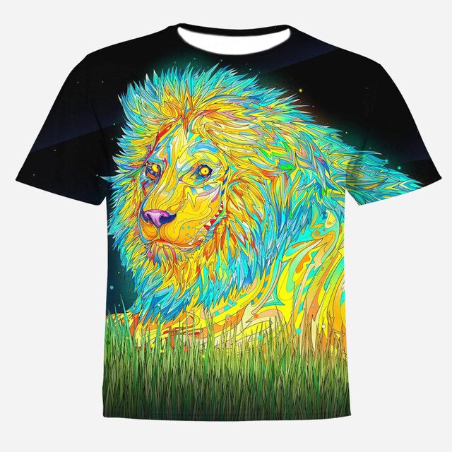 HOWL LOFTY Fashion Men/Women T-shirt lion Print Designed Stylish Summer T shirt Brand Tops Tees Plus Size S-4XL