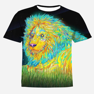 HOWL LOFTY Fashion Men/Women T-shirt lion Print Designed Stylish Summer T shirt Brand Tops Tees Plus Size S-4XL