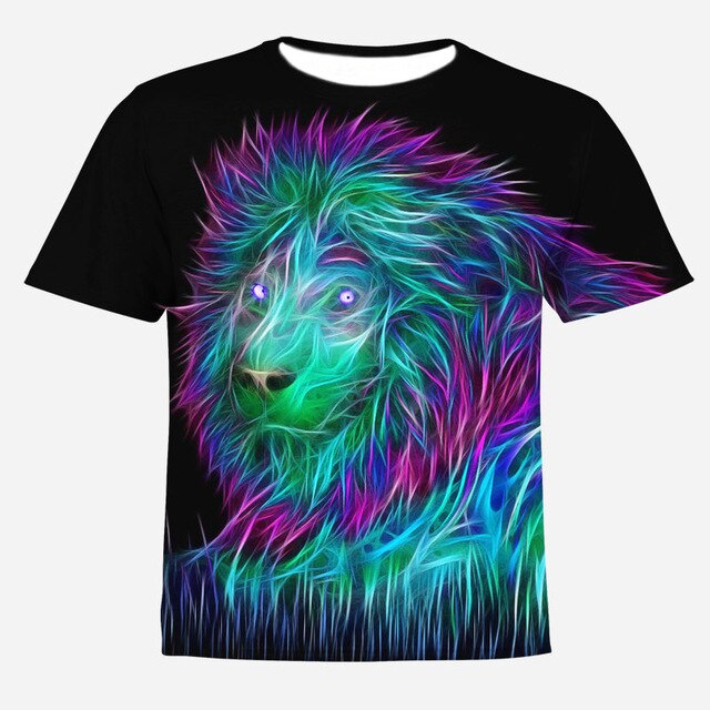 HOWL LOFTY Fashion Men/Women T-shirt lion Print Designed Stylish Summer T shirt Brand Tops Tees Plus Size S-4XL
