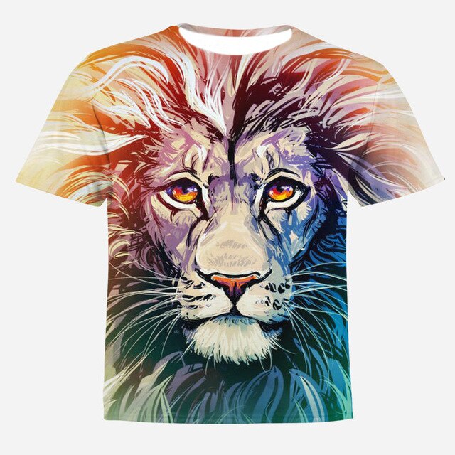 HOWL LOFTY Fashion Men/Women T-shirt lion Print Designed Stylish Summer T shirt Brand Tops Tees Plus Size S-4XL