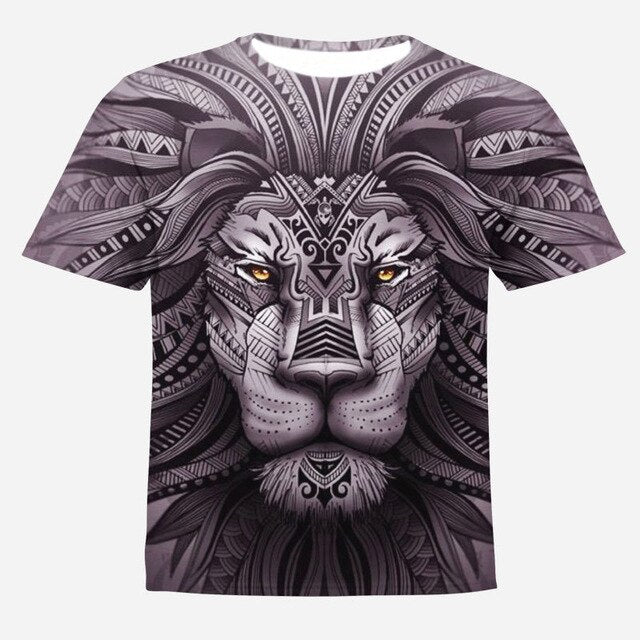 HOWL LOFTY Fashion Men/Women T-shirt lion Print Designed Stylish Summer T shirt Brand Tops Tees Plus Size S-4XL